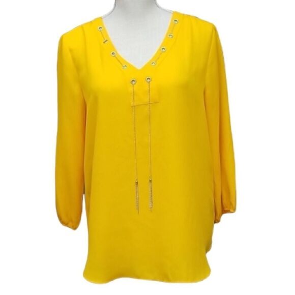 Zac & Rachel Silky Top Yellow/gold - Picture 1 of 10
